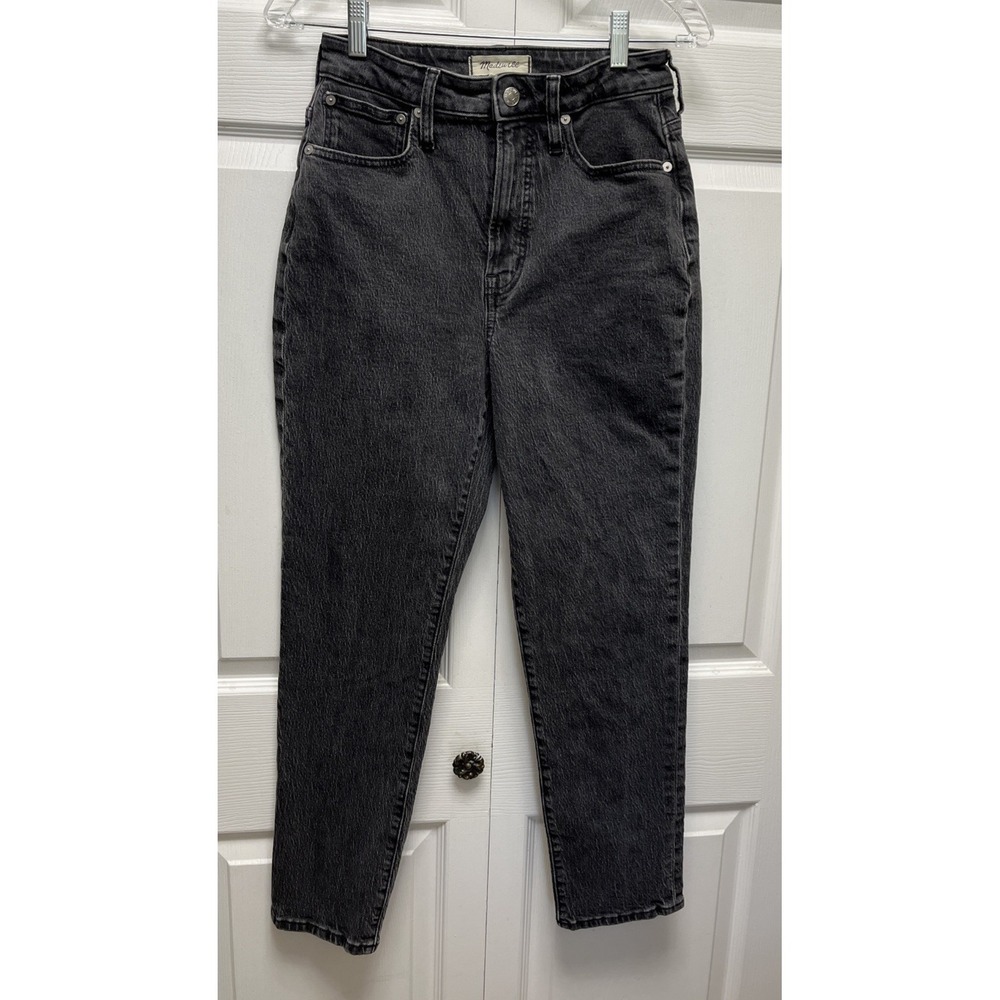 Madewell Classic Straight Jeans women's size 26 black Curvy Perfect Vintage